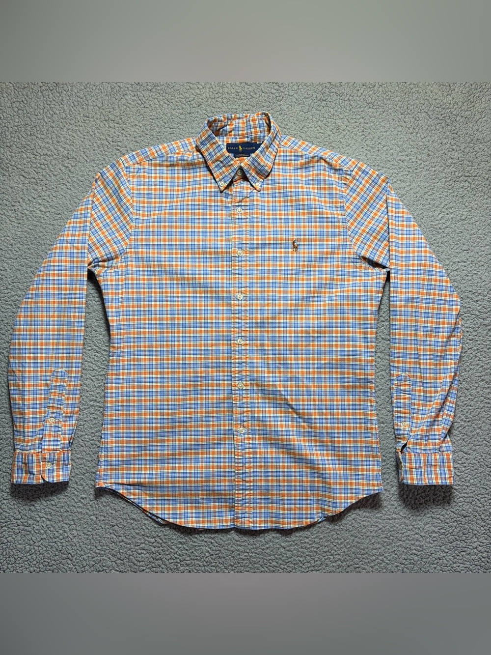 Ralph Lauren Stretch Oxford Slim Fit Shirt LS Button Down Multi-Color Men’s L